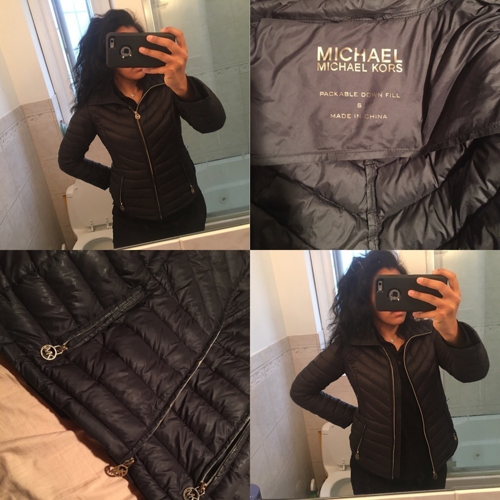 MICHAEL KORS black bubble jacket